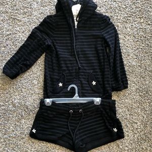 Juicy Couture black shorts and jacket